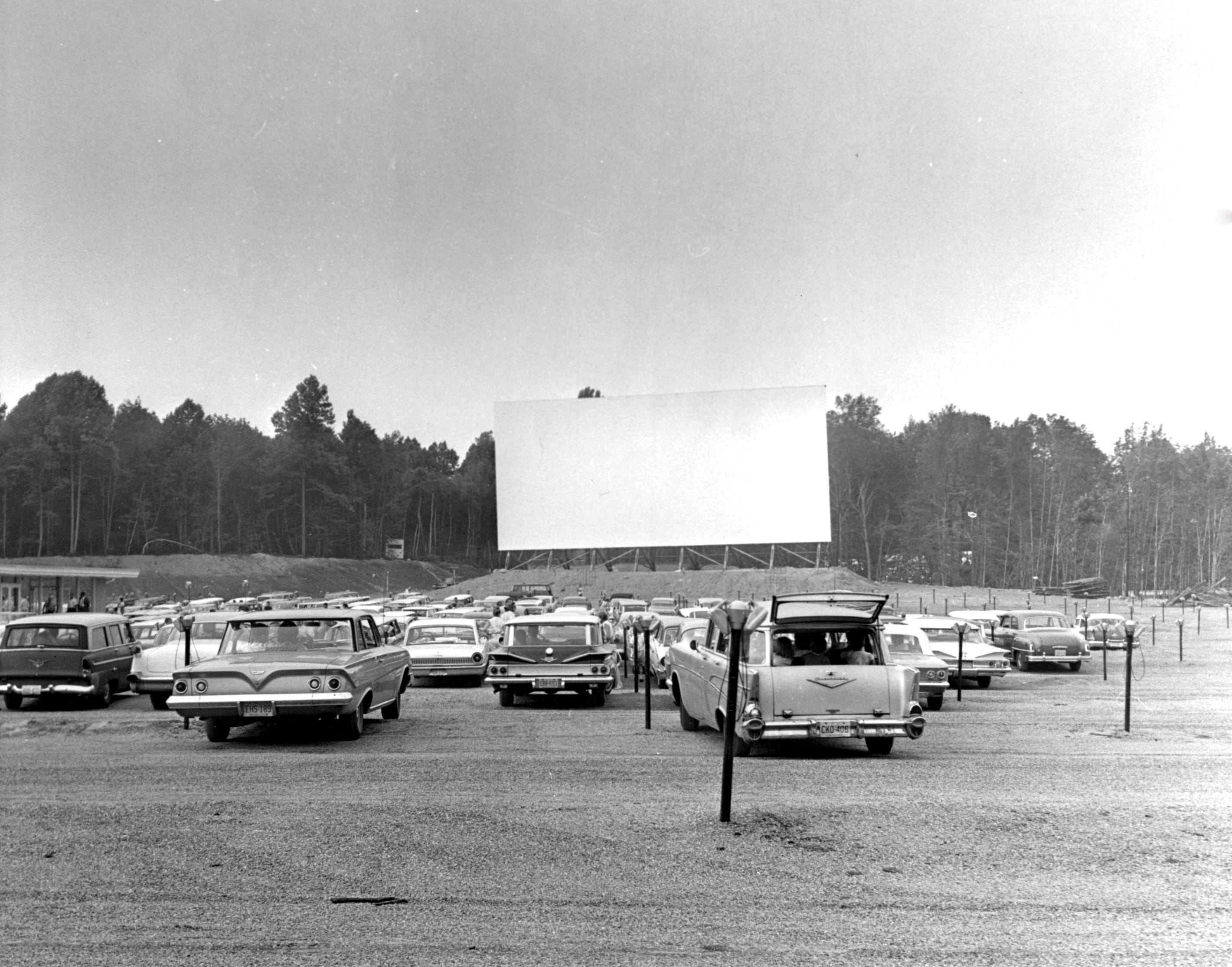 vintage drive in movie speakers